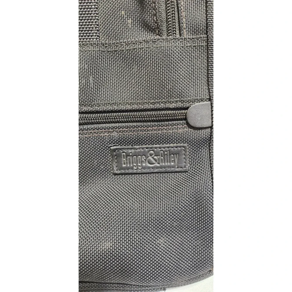 Briggs & Riley Expandable Laptop Briefcase Black Ballistic Nylon Business Bag